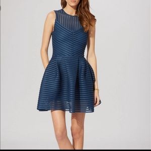 Maje Renazzo Mesh Skater Mini Dress